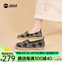 快乐玛丽（J&M）渔夫鞋女鞋2024春夏透气软底一脚蹬凉鞋镂空百搭休闲鞋单鞋女 黑色(晒图送20元红包） 37