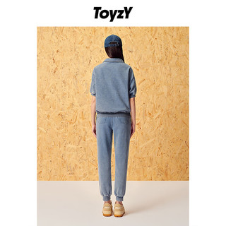 XII BASKET/ToyzY24夏舒适针织牛仔运动休闲束脚裤 蓝色 36