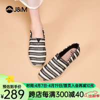 快乐玛丽(J&M)渔夫鞋女2024春夏透气一脚蹬通勤休闲鞋轻便百搭豆豆单鞋女鞋 黑色(晒图送20元红包) 36