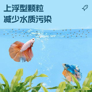 奈宠小型鱼饲料鱼食小颗粒微粒热带鱼凤尾斗小型鱼粮孔雀鱼饲料通用型 550ml小型鱼饲料蓝白标*1瓶【0.6mm上浮】