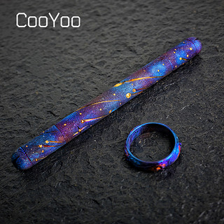 CooYoo 酷友 敲金 小一战术笔 行三手工雕刻EDC钛合金破窗防身限量