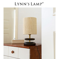 立意 Lynn's立意 法式田园风台灯 棉线卧室床头中古实木装饰书房怀旧灯