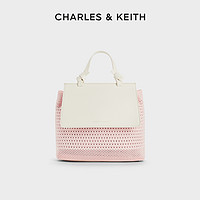 CHARLES & KEITH CHARLES&KEITH24;夏季新款CK11-60782356时尚拼色编织包双肩背包女