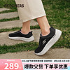 SKECHERS 斯凯奇 夏季女鞋跑步鞋轻量缓震舒适健步鞋896168 黑色/浅粉色BKLP 38.5