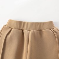 拉比树童装男童裤子2024春季宝宝宽松运动长裤儿童休闲束脚裤 卡其 100cm
