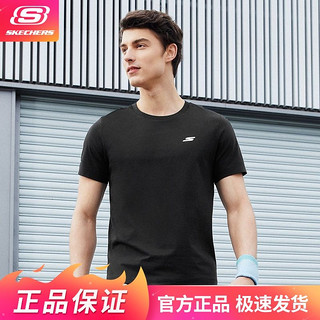 百亿补贴：SKECHERS 斯凯奇 运动舒适夏季男士透气休闲运动T恤短袖衫P223M094