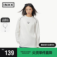 英克斯（inxx）ANGRY HUNGRY 基础多色圆领长袖卫衣女AHE1020004 白色 均码