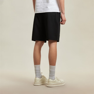 杰克·琼斯（JACK&JONES）夏季立体字母胶印百搭不易起皱舒适休闲短裤男装224215050 E40黑色 165/72A/XSR