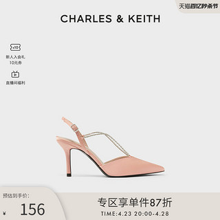 CHARLES & KEITH CHARLES＆KEITH女鞋CK1-60280280-B通勤半宝石链条高跟婚鞋单鞋女