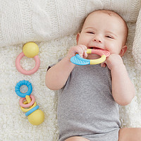 Hape 摇铃握环牙胶玩具婴儿组合套0-1岁手抓宝宝婴幼儿童大米材质