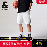 杰克·琼斯（JACK&JONES）夏季NBA联名湖人队oversized织带时尚运动短裤五分裤22429F006 本白色A06 本白色A06 165/72A/XSR