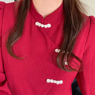 惟友大码女装套装微胖女装显瘦春装回门领证小红裙两件套 黑色 P1130-150斤