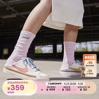 NIKE 耐克 官方 NIKE COURT LEGACY MULE 女子运动鞋DV1741 40 181帆白/浅茜草根褐/帆白/旧蓝/明亮绿/沙金