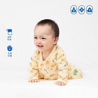 aqpa A类婴儿连体衣和尚服纯棉男女宝宝长袖曲线哈衣爬服