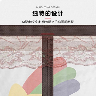 纳微防蚊门帘全磁吸免打孔金刚网纱门农村家用大门卧室纱网简易门帘子 【防刮耐磨】遨游太空-金刚网 宽120x高210