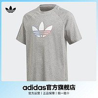 adidas 阿迪达斯 三叶草男大童装居家运动短袖T恤GN7435