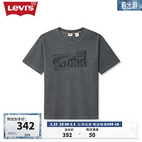 Levi's李维斯24夏季男士休闲时尚印花短袖T恤 烟灰色 A9229-0001 M