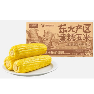 东北黄糯玉米棒 220g*8穗