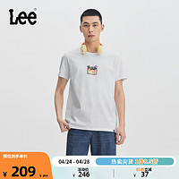 Lee 24春夏新品标准版型字母logo印花圆领男短袖T恤潮LMT0081444LE