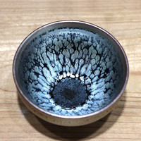 建缘天成 建盏茶杯名师手工盏油滴盏束口型高端茶具陶瓷主人杯茶盏 油滴束口盏（礼盒装）