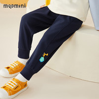 MQDMINI童装儿童裤子男童运动裤小童春装休闲裤宝宝衣服BY 立体恐龙胶章深蓝 110