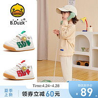 B.Duck 小黄鸭童鞋春季新款软底运动鞋 米绿