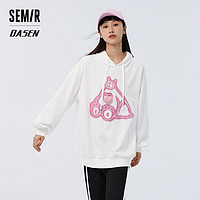 百亿补贴：Semir 森马 [大森]森马卫衣女oversize潮流春季新款印花连帽上衣甜酷炸街