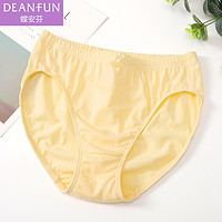 Deanfun 蝶安芬 女内裤正品纯棉100%全棉简约透气高腰三角宽松短裤deanfun