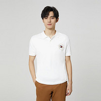 TOMMY HILFIGER 23男纯棉休闲简约签字体刺绣合身短袖POLO衫J6833