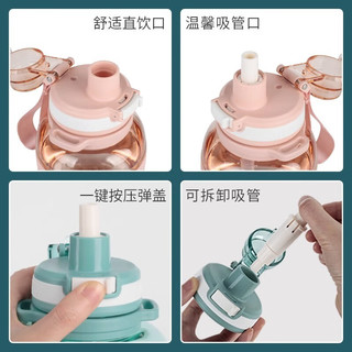 希乐（cille）顿吨桶运动水壶大容量夏季水杯男女士吸管塑料tritan大肚瓶子 黑色【直饮/吸管】 1000ml