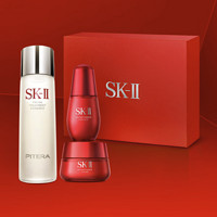 SK-II 神仙水230ml+大红瓶面霜50g+小红瓶30ml水乳化妆品护肤品套装sk2
