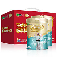 MENGNIU 蒙牛 PLUS：蒙牛 铂金 中老年高钙成人奶粉  800g*2罐 礼盒装