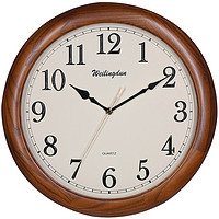 威灵顿 挂钟  14英寸实木钟  办公室钟 客厅圆形挂表   G10483