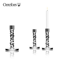 koso Orrefors 进口水晶玻璃CARAT欧式家用轻奢烛光晚餐高脚蜡烛台摆件