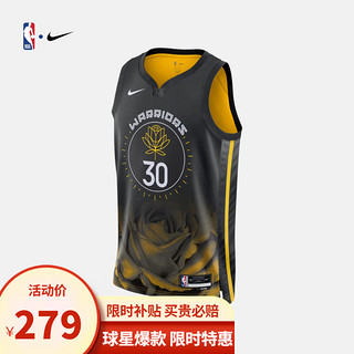 NIKE 耐克 官方NBA-库里CESW男子球衣 DO9593金色莲花篮球服运动背心 DO9593-012 2XL