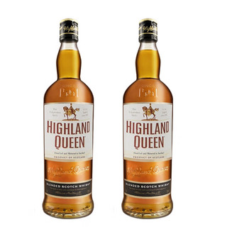 HIGHLAND QUEEN 高地女王 苏格兰3年调和威士忌 英国进口洋酒 700ml*2瓶 3年波本桶调配