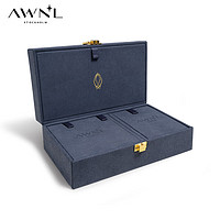 AWNL 瑞典奥锘 经典商务旅行装首饰盒收纳便携高级礼盒 蓝色