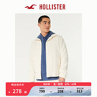 HOLLISTER 24年春夏灯芯绒按扣式教练夹克外套 男 357368-1 奶油色 L (180/108A)