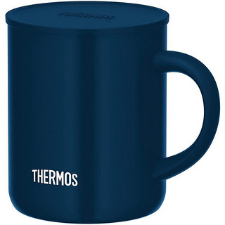 THERMOS 膳魔师 保温杯日本进口真空不锈钢简约办公室水杯带盖保冷咖啡杯JDG-35 JDG-450ml湛蓝色-新品