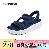 斯凯奇（Skechers）女士休闲凉鞋114783 海军蓝色/NVY 39