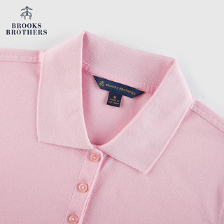 布克兄弟（BrooksBrothers）女士24春夏美式棉质翻领针织Polo衫 B655-深粉色 L