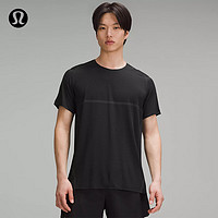 lululemon丨Fast and Free 男士运动短袖 T 恤*透气 LM3DWNS 黑色/深煤 M