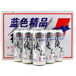 青邑纯生风味啤酒500ml*24罐啤酒整箱ktv酒水【包装破损可赔】 青邑纯生风味啤酒--500ml*24