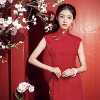 RED SHOP 红馆 真丝婚宴结婚旗袍敬酒服婚服