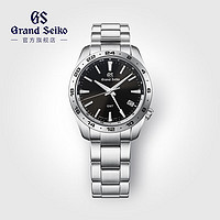 Grand Seiko 冠蓝狮 gs运动石英GMT两地计时年差石英通勤运动手表男SBGN027G 黑盘SBGN027G