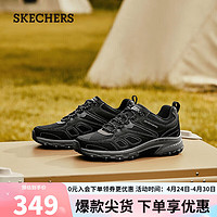 SKECHERS 斯凯奇 户外舒适透气休闲鞋180022 黑色/炭灰色/BKCC 37