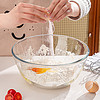 蚌小布 家用透明玻璃和面盆耐高温玻璃碗烘焙蛋糕打蛋沙拉泡面碗大号汤碗