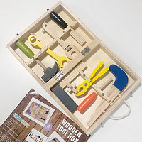 好沐音（haomuyin）wooden portable multifunctional children&aposs toolbox repai 小号工具箱