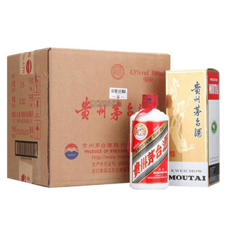 MOUTAI 茅台 酒 43度 飞天茅台喜宴礼盒 酱香型白酒 43度 500mL 12瓶 （飞天+白喜宴）