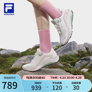 FILA 斐乐 女鞋FILA SPD LYNX 2户外鞋2024春季山猫跑步鞋 百合白-LC 38